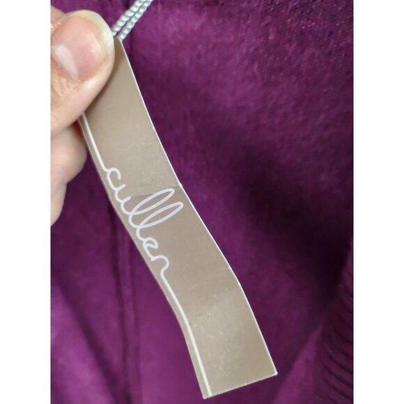 Cullen Womens Poncho Cardigan One Size Purple Wool Cashmere Timeless Sweater NWT - Picture 6 of 10